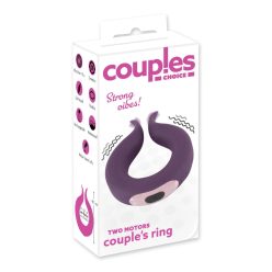 Couples Choice - akkus, 2 motoros péniszgyűrű (lila)