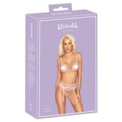 Kissable - csipke fehérnemű szett (pink) - S/M