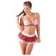 Cottelli - Szexi diáklány jelmez - melltartó szett (piros-fehér) - M