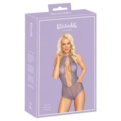 Kissable - nyakpántos, csipke body (lila) - S/M