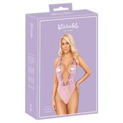 Kissable - rózsás hímzéses body (pink) - S/M
