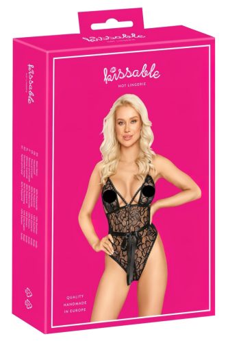 Kissable - csipke body (fekete) - S/M