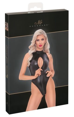 Noir - kígyóbőr mintás body (fekete) - S