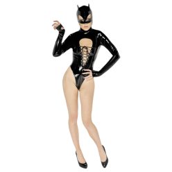 Black Velvets - hosszúujjú Batwoman body (fekete) - S