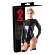 LATEX - hosszúujjú női body (fekete) - XL