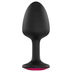 Dorcel Geisha Plug Ruby M - pink köves anál plug (fekete)