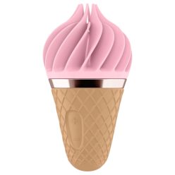   Satisfyer Sweet Treat - akkus, forgó csikló vibrátor (pink-barna)