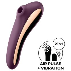   Satisfyer Dual Kiss - 2in1, hüvelyi és csikló vibrátor (lila)