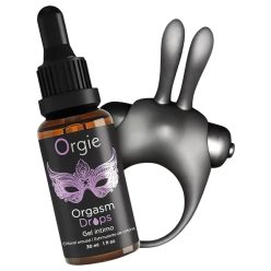   Orgie Orgasmic Bunny - vibrációs péniszgyűrű szett (fekete)