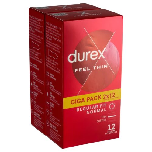 Durex Feel Thin - élethű érzés óvszer csomag (2x12db)