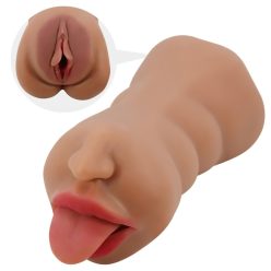 Crazy Bull - száj-és punci maszturbátor (natúr)