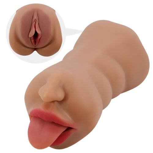 Crazy Bull - száj-és punci maszturbátor (natúr)