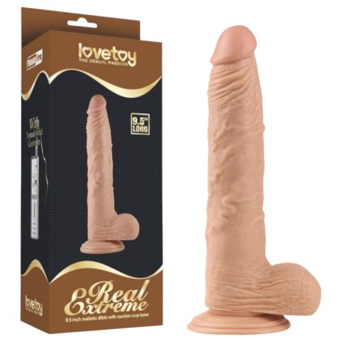 Lovetoy Real Extreme - tapadókorongos dildó - 24cm