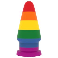 Lovetoy Prider - anál tágító plug - 15cm (szivárvány)