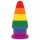 Lovetoy Prider - anál tágító plug - 15cm (szivárvány)