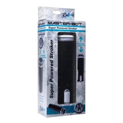   Master-Bot - fel-le mozgó, puha tüskés száj maszturbátor (fekete)