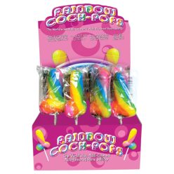   Rainbow Cock Pop - péniszes nyalóka (85g) - gyümölcs ízű